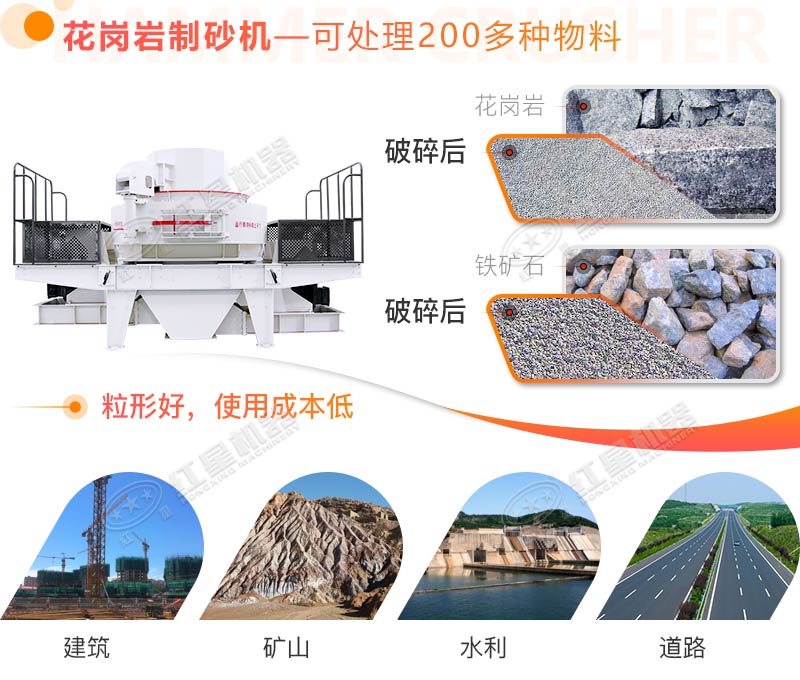 花崗巖制砂機處理效果